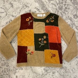 Vintage color block sweater